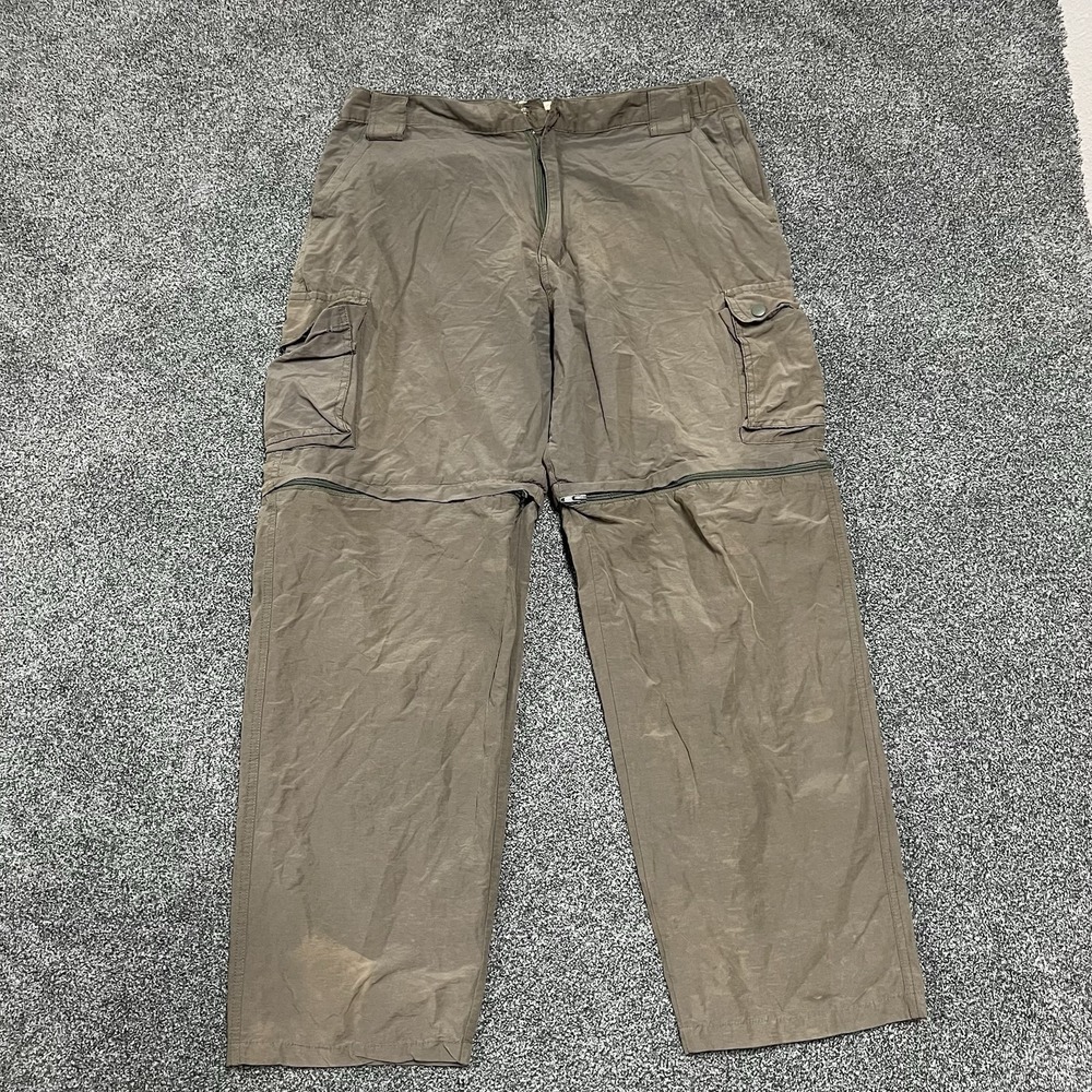 Dakota Grizzly Mens Medium Convertible Cargo Pants Zip Off Hiking Outdoor Brown